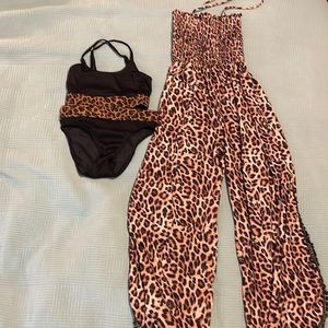 Girls matching set bikini and romper